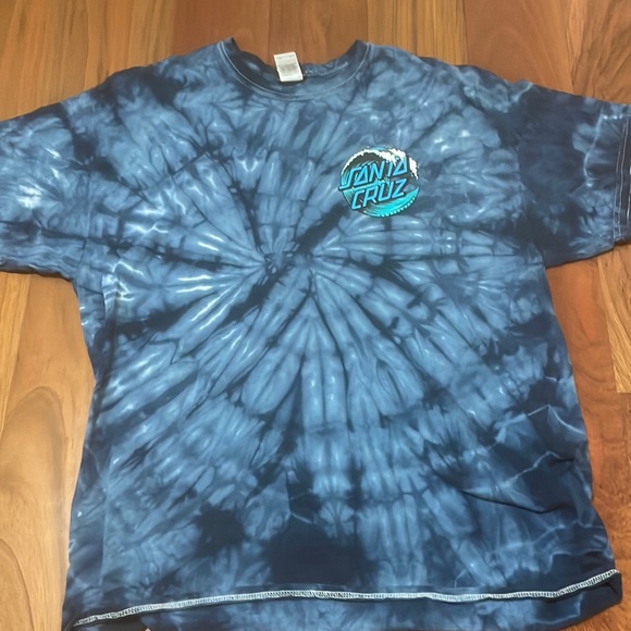 Blue Tie-Dye Santa Cruz Shirt - Picture 1 of 2